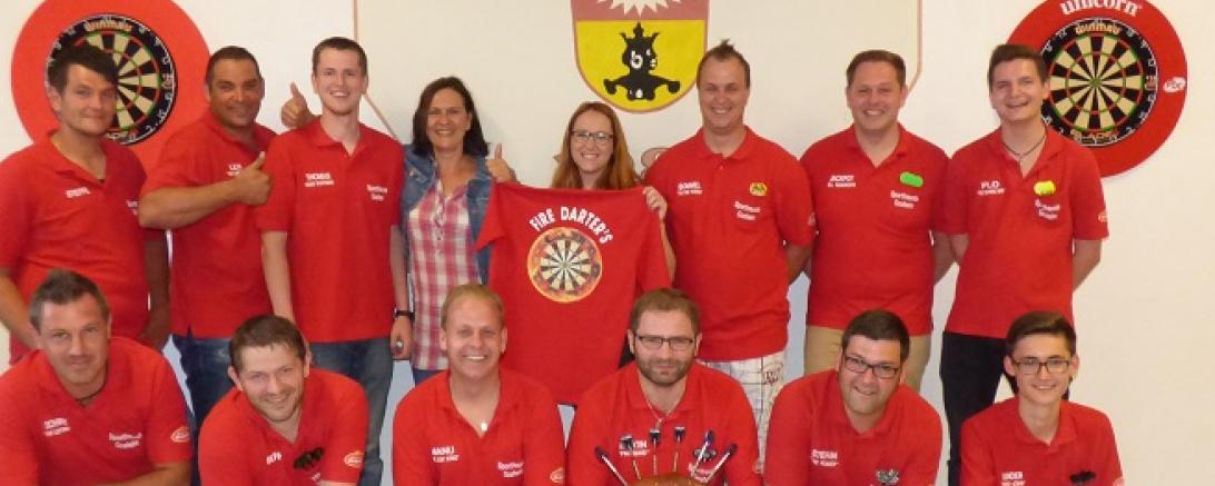 Firedarters mit Trikotsponsor Weißgerber-Gräf
