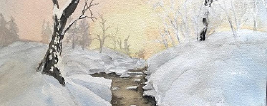 Winter am Fluss - Sabine Koloska