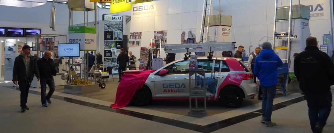 Der Stand von Geda auf der Messe Bau