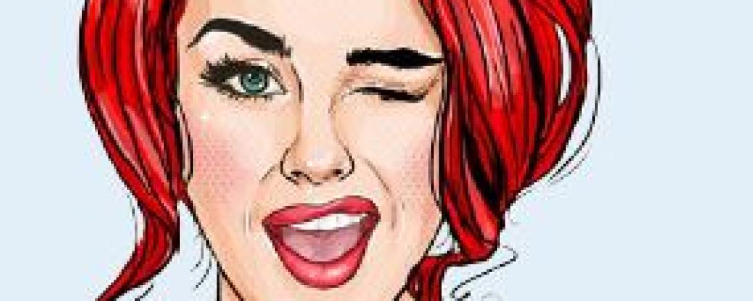 Das Bild zeigt eine Frau am Internationalen Frauentag.