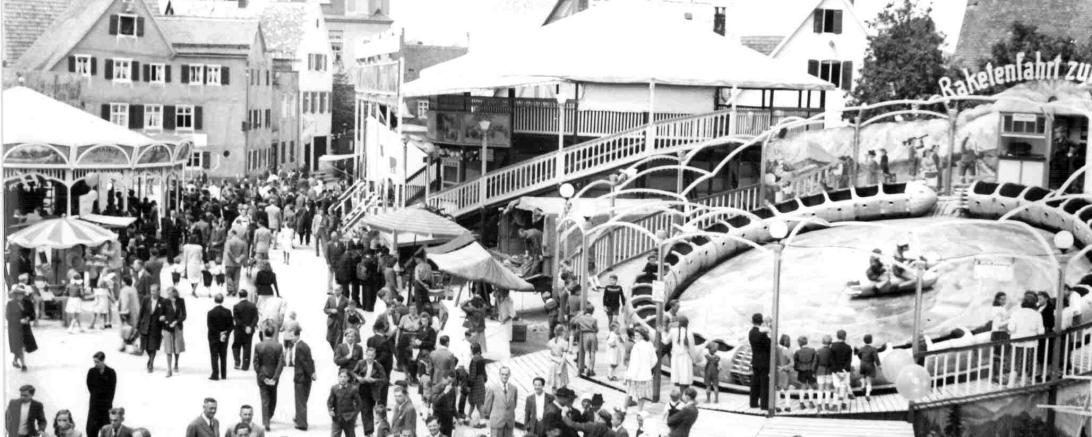Historisches Foto der Nördlinger Mess. 