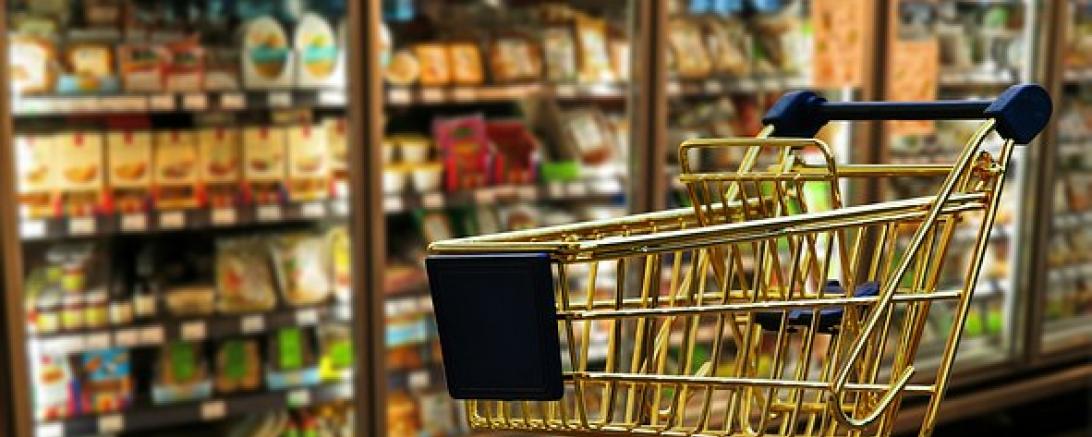 Das Bild zeigt einen Einkaufswagen.