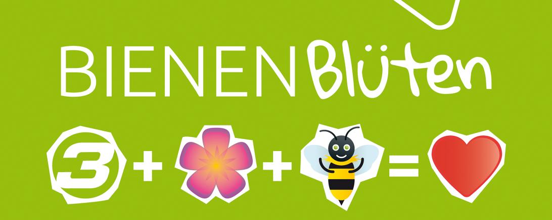 Das Bild zeigt das Plakat Bienen-Blüten