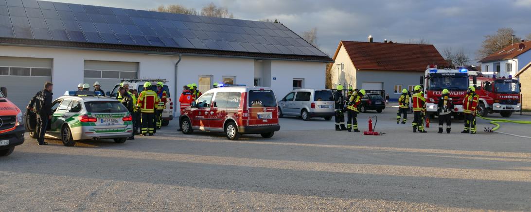 In Wemding brennt derzeit eine Trafostation.