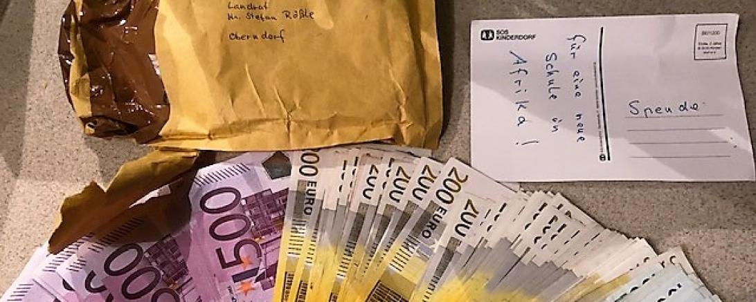 Anonyme Spende an Landrat Stefan Rößle