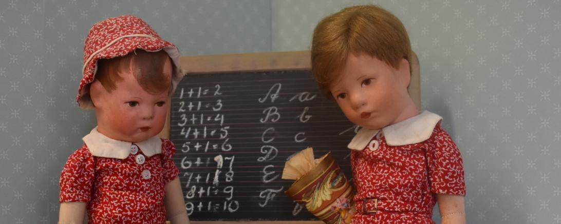 Käthe Kruse Puppen X und IX, Kurt und Kurt-Mäcke, 1940er Jahre, Slg. Riemersma