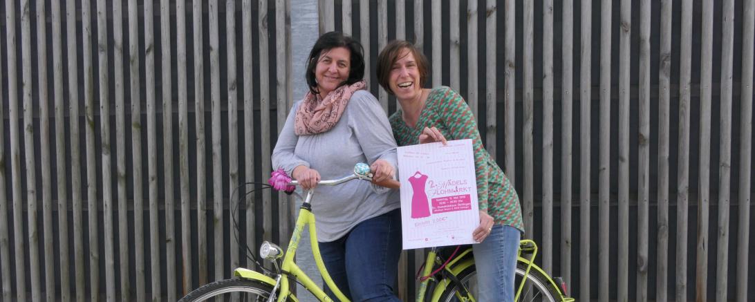 Das Bild zeigt Andrea Beranek von den Offenen Hilfen der Diakonie Neuendettelsau in Oettingen und Maren Kriegler, gemeindliche Jugendarbeit der KJH Donauries in Oettingen.