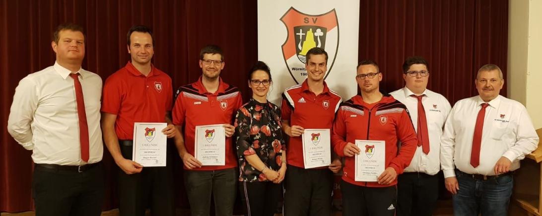 Das Bild zeigt einige Spieler des SV Wörnitzstein-Berg.