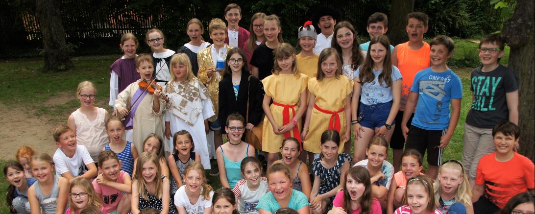 Das Bild zeigt die Musicalvorbereitung der Kinderkantorei vom letzten Jahr.