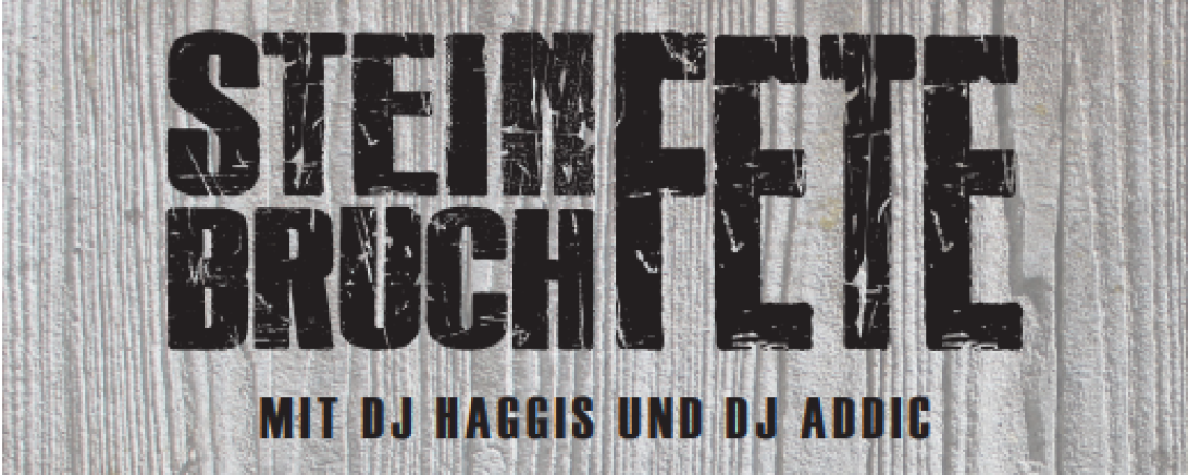 Flyer der Steinbruchfete in Wemding