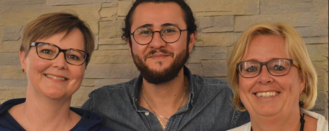 Das Bild zeigt v.l. Sylvia Huber (Vorsitzende), Basel Karnoub (Beisitzer), Bärbel Stahl (stellv. Vorsitzende)