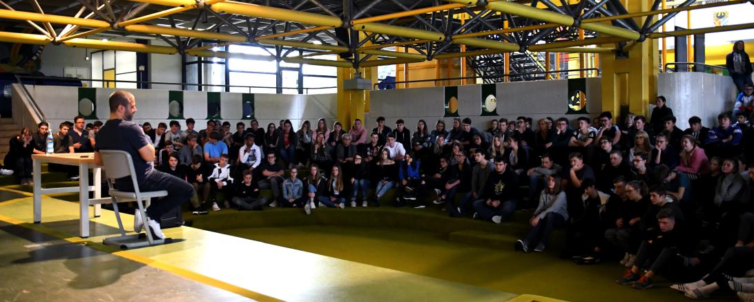 Ben Salomo bei der Vorlesung in Rain