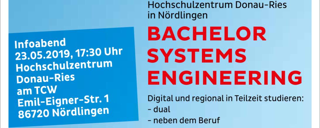Flyer zur Infoveranstaltung des Teilzeitstudiengangs Systems Engineering
