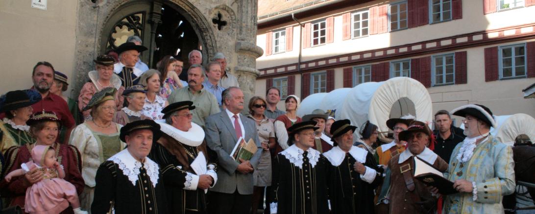 Archivbild 2015, Empfang am Rathaus