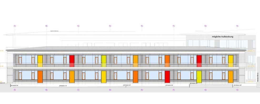 Fassade Schulzentrum Rain