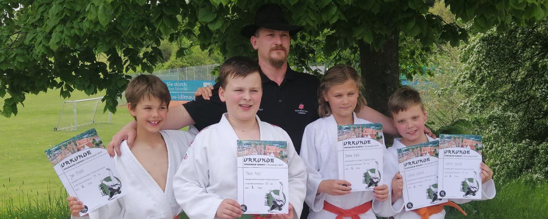 (v.l.n.r.) Jan Michel, Tobias Meier, Rico Gröber, Emma Enßle und Samuel Seybold