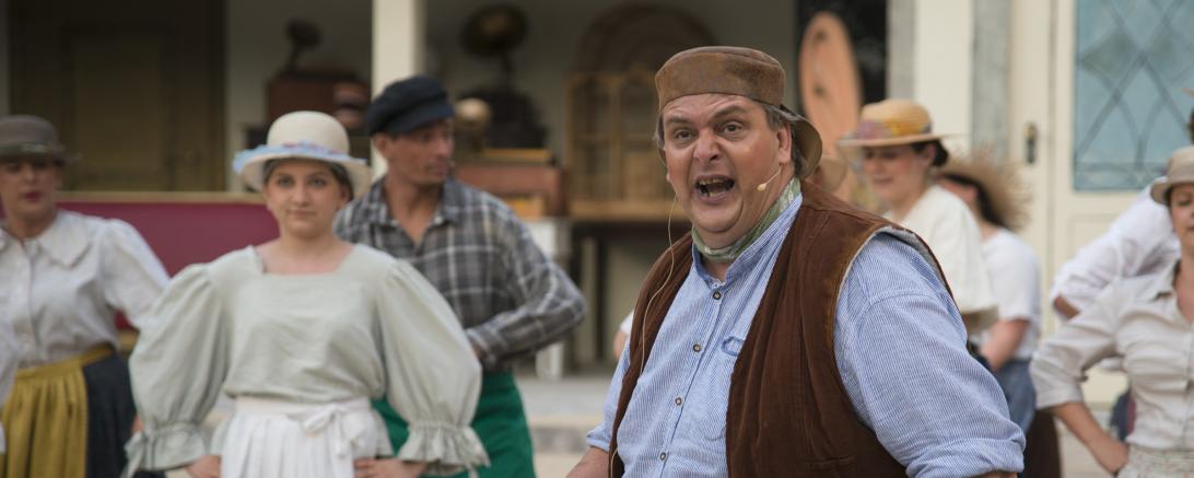Generlaprobe zu "My Fair Lady" auf der Freilichtbühne am Mangoldfelsen. 