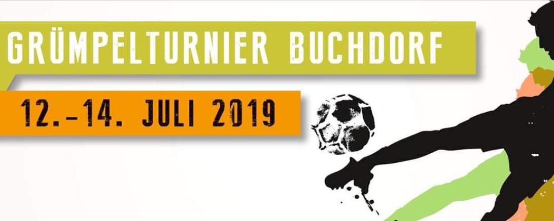 Das Bild zeigt das Banner des 41. Grümpelturnier des FSV Buchdorf.