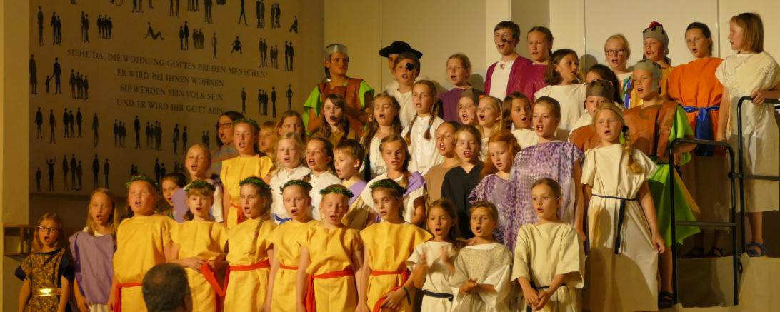 Kinderkantorei beim Musical „Da staunt der Römer“ 1.6.2018