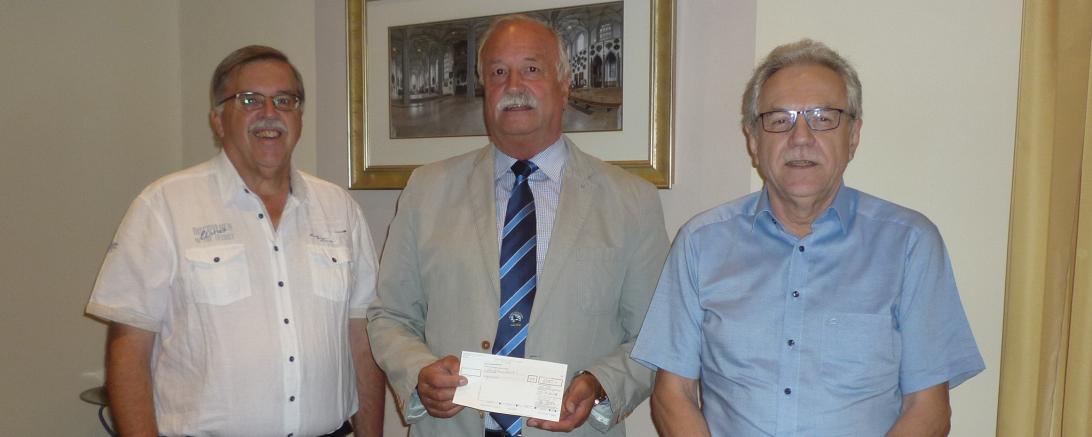 1. Vorsitzender Gerhard Rohr, Oberbürgermeister Hermann Faul und 2. Vorsitzender – Diethart Zappek