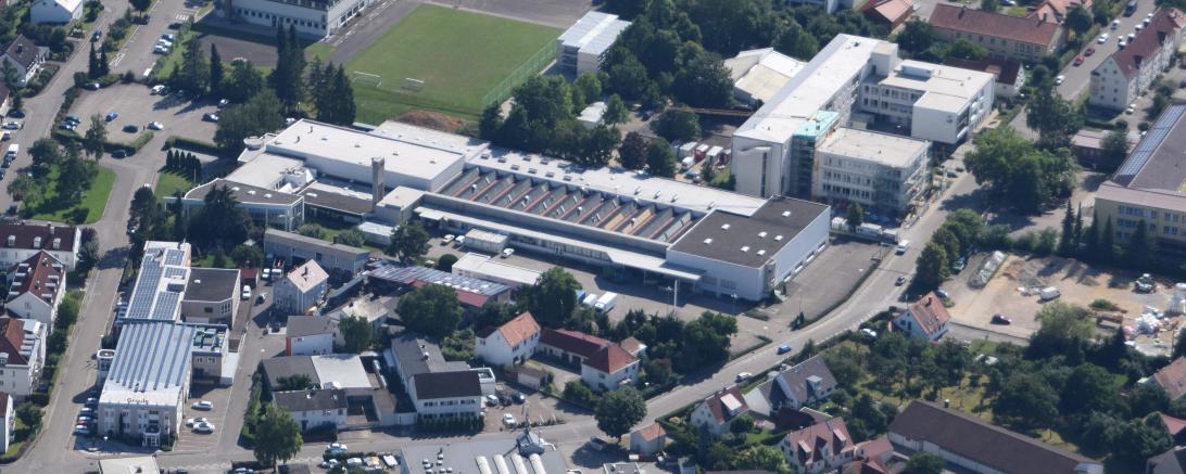 Luftbild der Strenesse New GmbH.