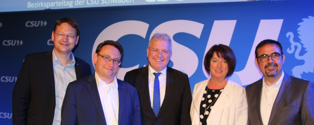 Stellvertreter Staatsminister Dr. Hans Reichhart, MdB Ulrich Lange, Vorsitzender MdEP Markus Ferber, Stellvertreterin Marita Zinnecher und  MdL Klaus Holetschek. 