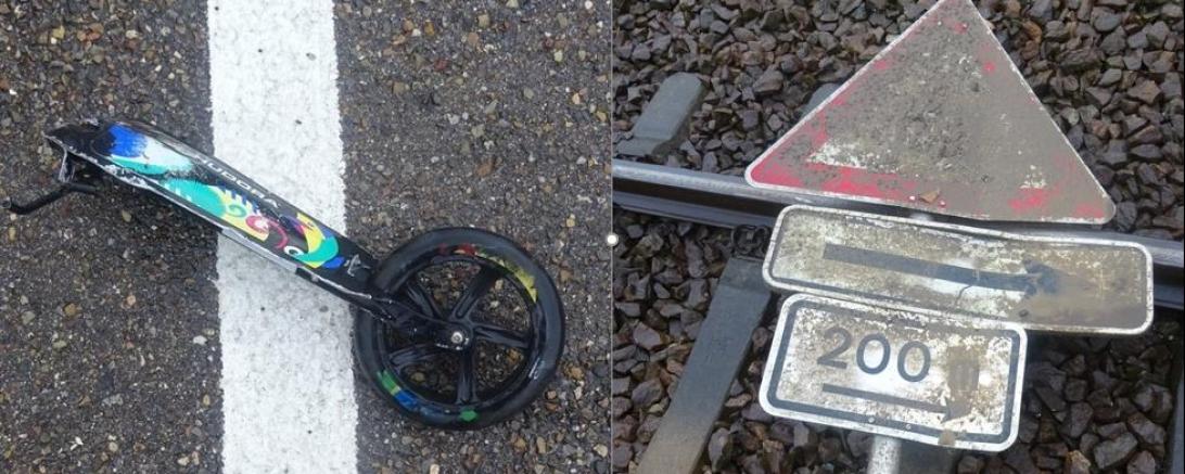 Hindernisse auf Gleisen