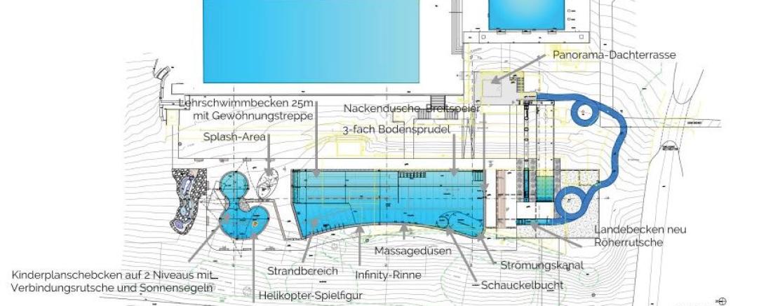 Die vorgeschlagene Basisausstattung des Nichtschwimmerbereichs. 