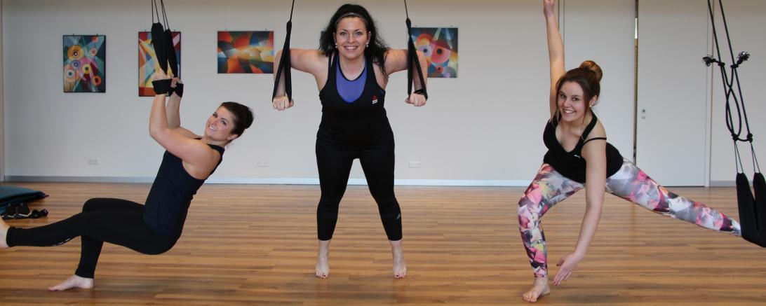 Einmalig in der Region ist das Training mit den Slings, das viele Trainingsmöglichkeiten bietet.