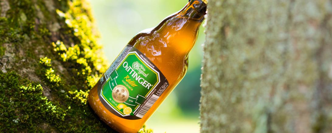 Das Bild zeigt ein Oettinger Radler.