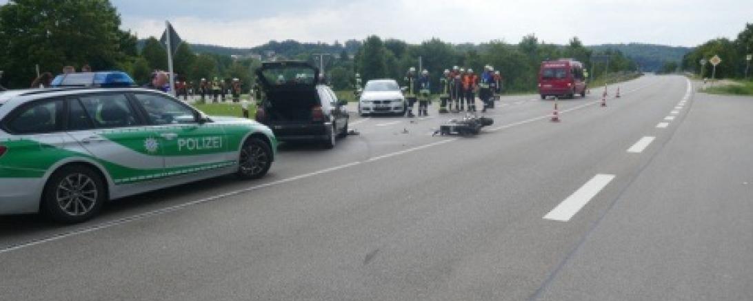 Verkehrsunfall auf B 25 
