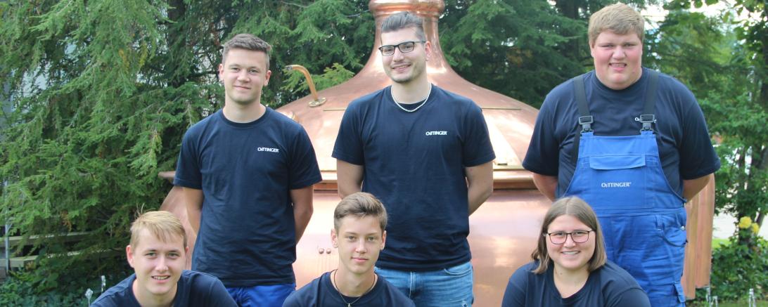 Die sechs neuen Auszubildenden am Standort Oettingen (hinten: Benedikt Albrecht, Raphael Kienle, Elia Dan Grimmeis; vorne: Josua Ertl, Luca Zwickel, Maren Schildenberger; v.l.n.r.)