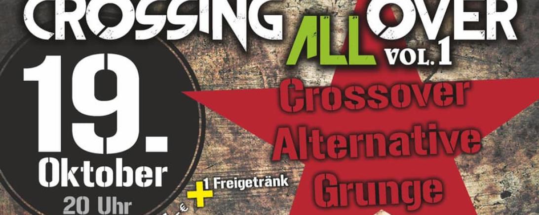 Das Bild zeigt einen Flyer für das Rockkonzert im Schützenhaus Oettingen