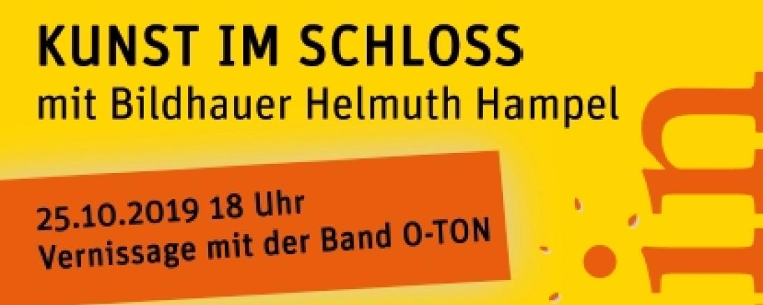 Das Bild zeigt ein Plakat zur Kunstausstellung im Schloss Rain