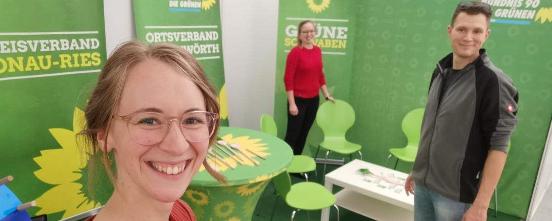 Stand  der Grünen auf der Donauries-Ausstellung