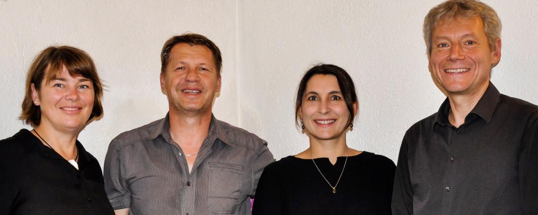 Auf dem Bild von links nach rechts: Sonja Kapfer, Roger Bach, Maria Wagner, Martin Hofmann