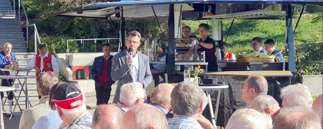 Jürgen Sorré auf einer Veranstaltung seiner Vorstellungsrunde