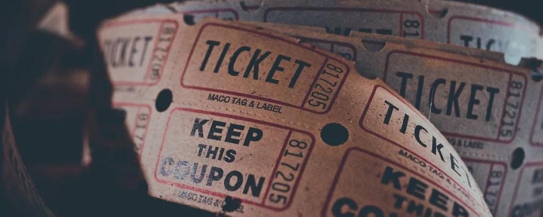 Das Bild zeigt Ticket für ein Kino