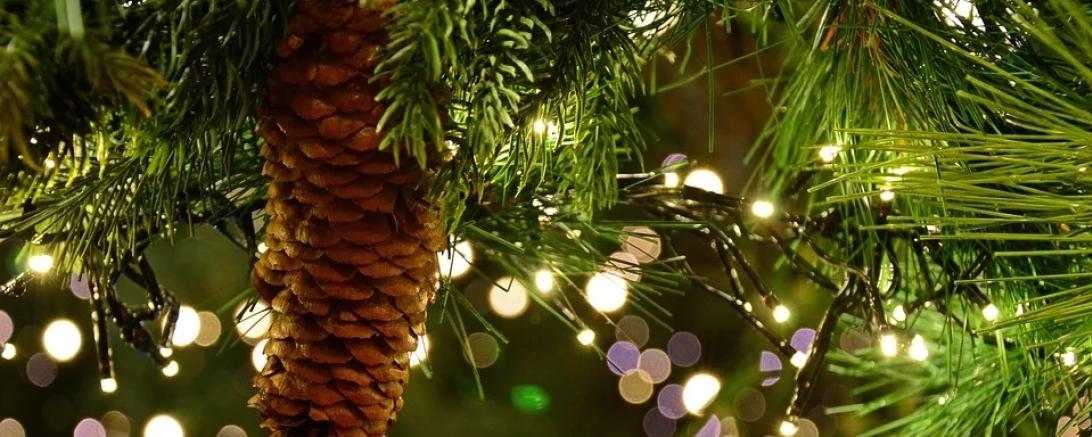 Das Bild zeigt eine Weihnachtsgirlande