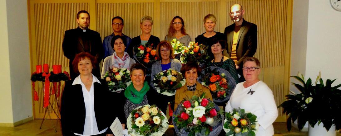 Die geehrten Mitarbeiter von St. Vinzenz