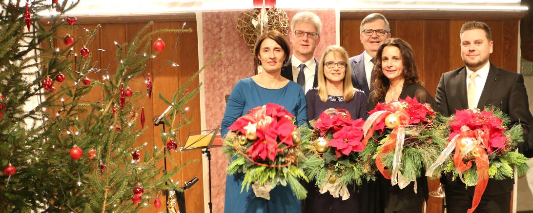 Von links: Elke Ziegelbauer, Bernhard Ströbele, Sonja Meister, Paul W. Ritter, Ute Kotanko, Dominik Schwarz. 