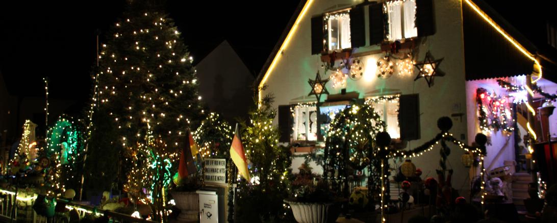 Beleuchteter Weihnachtsgarten in Alerheim
