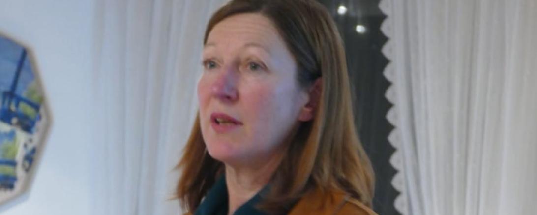 Das Bild zeigt Rita Ortler bei der Wahlversammlung in Pfäfflingen.