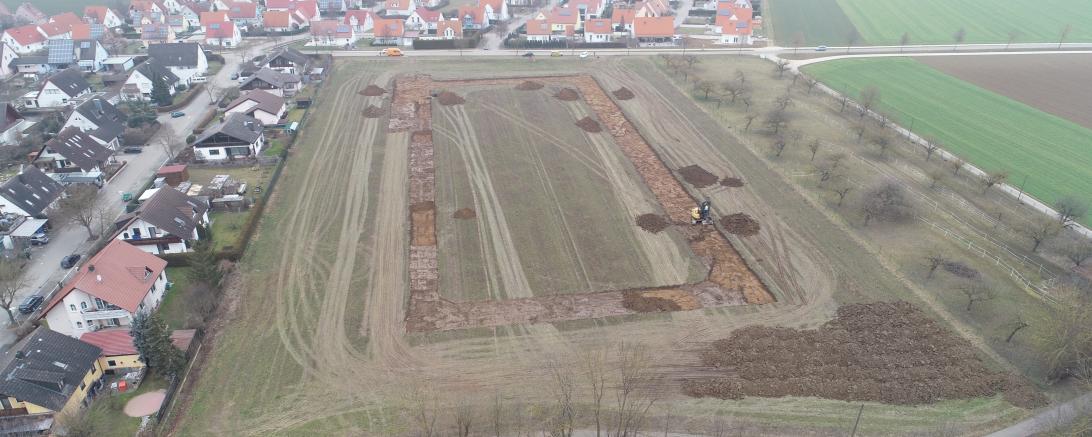 Das Bild zeigt das Baugebiet in Nähermemmingen.