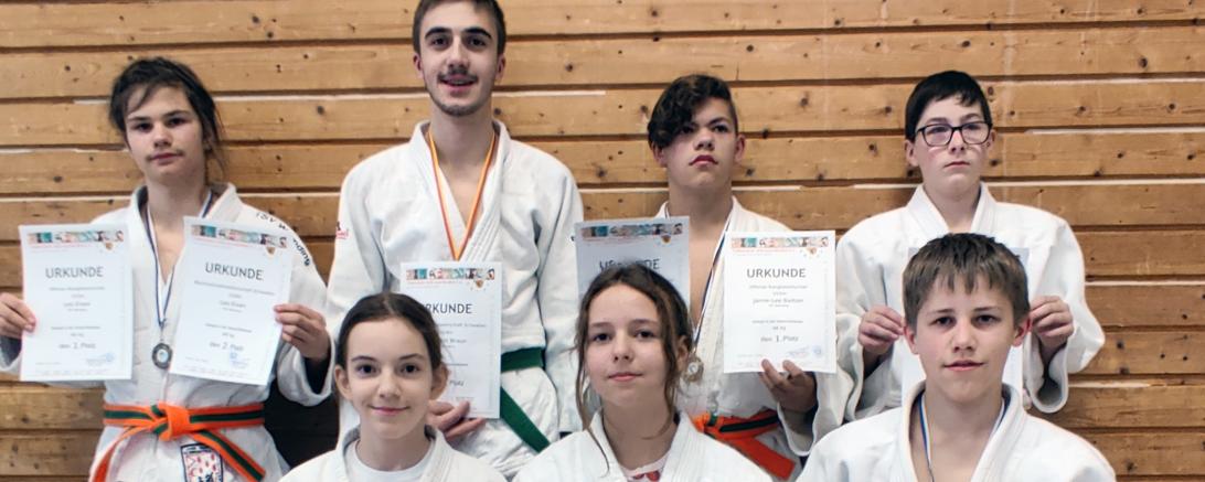 Das Bild zeigt die erfolgreichen Wemdinger Judokas.