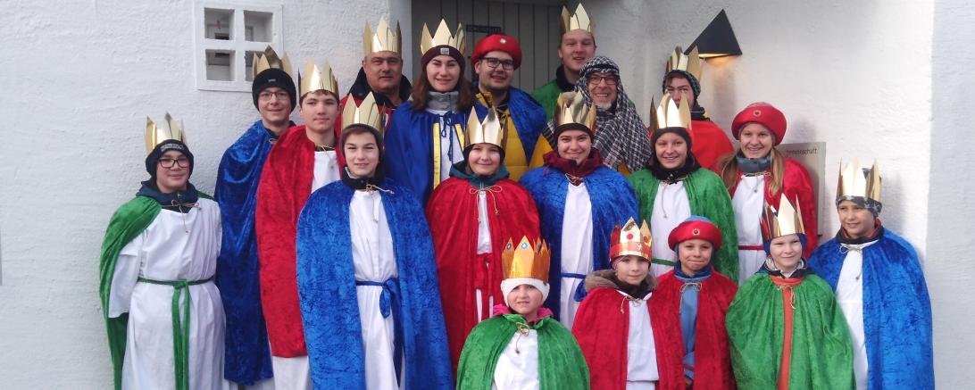 Das Bild zeigt die Nordendorfer Sternsinger.