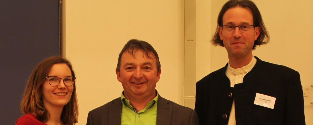 Das Bild zeigt v.l.n.r.: Katrin Gleißner (1. Vorsitzende), OB-Kandidat Albert Riedelsheimer, Thomas Lutz (2. Vorsitzender)