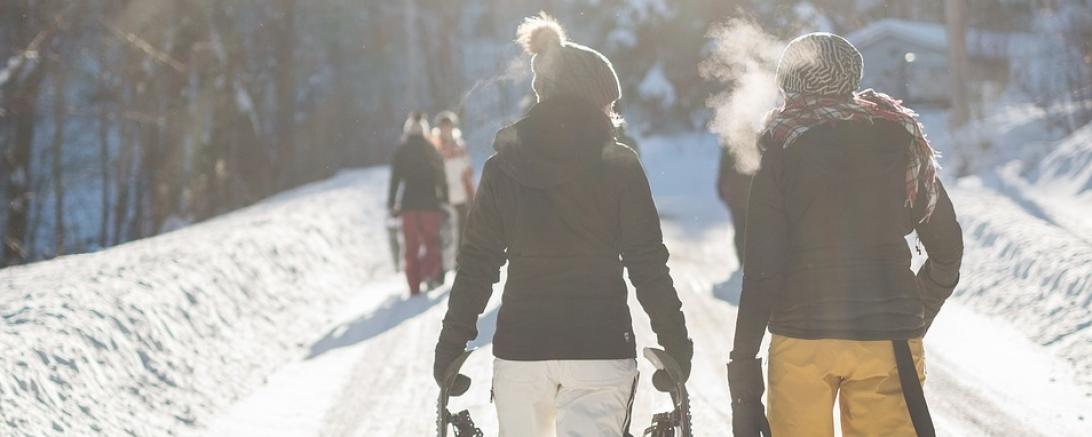 Das Bild zeigt eine Winterwanderung.