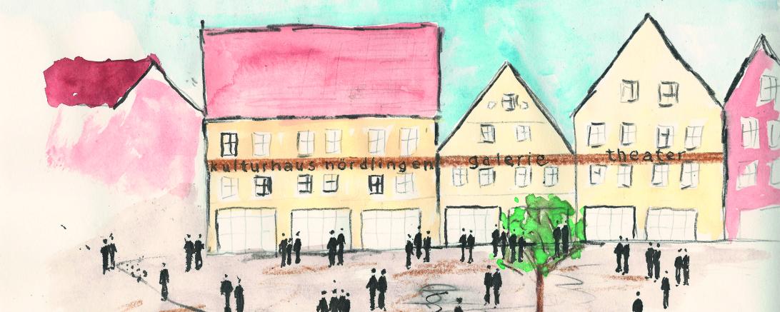 Künstlerische Darstellung Kulturhaus Nördlingen