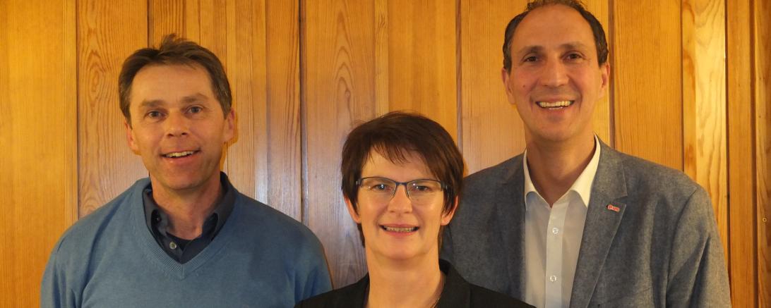 Auf dem Bild v.l. Peter Martin, Claudia Müller, Christoph Schmid. 